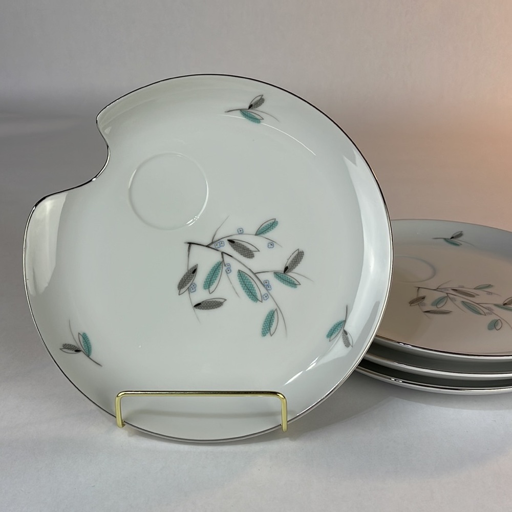 Vintage MCM China Appetizer Plate Set